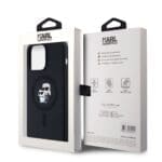 Karl Lagerfeld Liquid Silicone Karl and Choupette MagSafe Black iPhone 15 Pro Max Tok