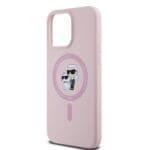 Karl Lagerfeld Liquid Silicone Karl and Choupette MagSafe Pink iPhone 15 Pro Max Tok