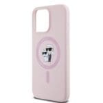 Karl Lagerfeld Liquid Silicone Karl and Choupette MagSafe Pink iPhone 15 Pro Tok