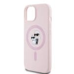 Karl Lagerfeld Liquid Silicone Karl and Choupette MagSafe Pink iPhone 15 Tok