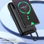 Awei Powerbank P169K 20000mAh 22.5W Black + Cable PD/Lightning