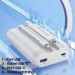 Awei Powerbank P169K 20000mAh 22.5W Black + Cable PD/Lightning
