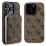 Guess Kit GUBPM5P15L4GEMGW Hardcase + Powerbank 5000mAh MagSafe Brown 4G Metal Logo iPhone 15 Pro Tok