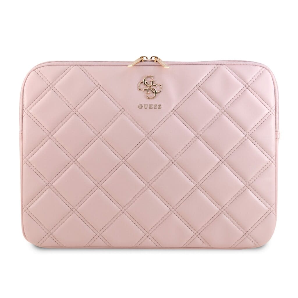 Guess PU Quilted 4G Metal Logo Sleeve Notebook 13/14" Pink Tok