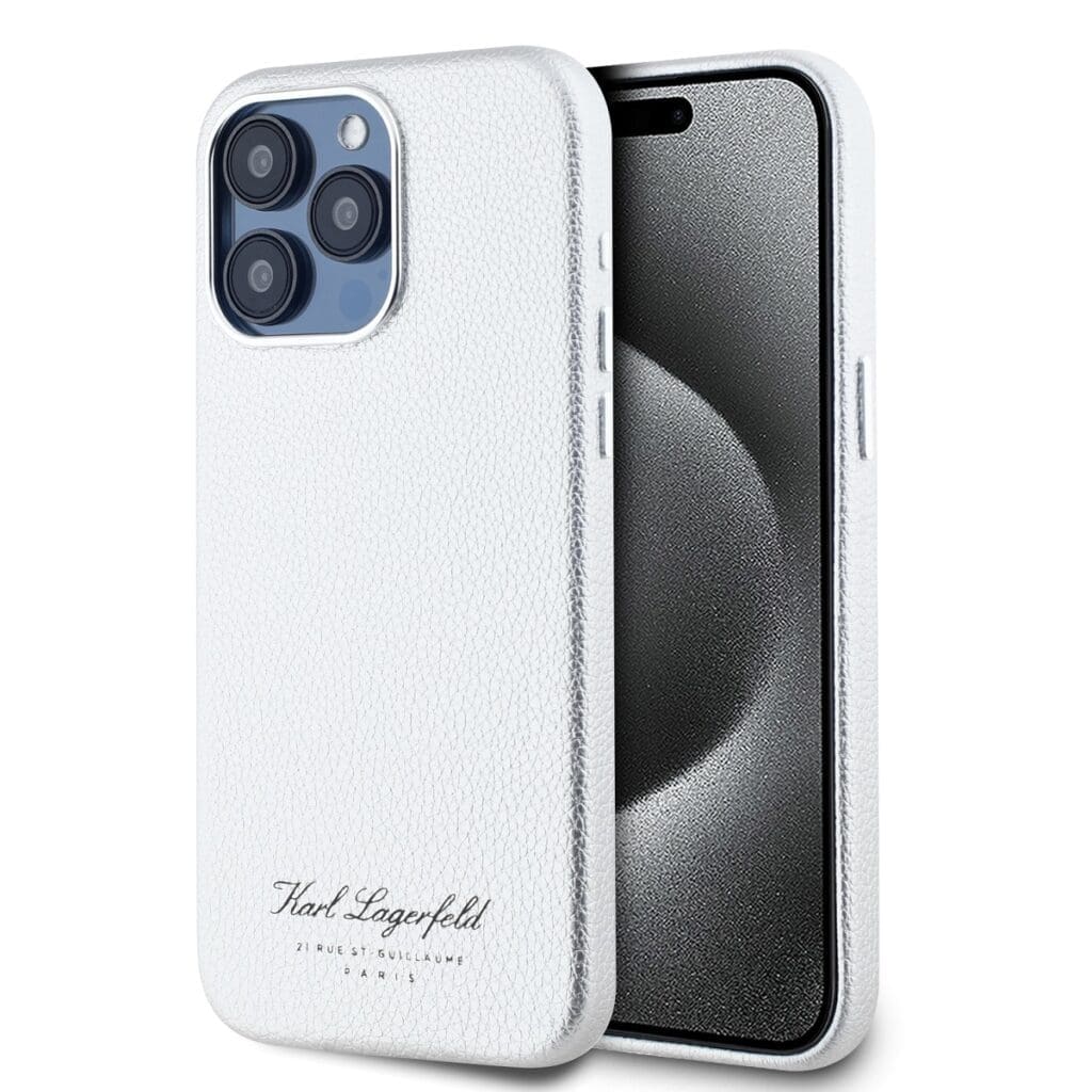 Karl Lagerfeld Grained PU Hotel RSG Grey iPhone 15 Pro Max Tok