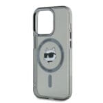 Karl Lagerfeld IML Choupette Head Metal Frame MagSafe Black iPhone 15 Pro Max Tok