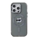 Karl Lagerfeld IML Choupette Head Metal Frame MagSafe Black iPhone 15 Pro Tok