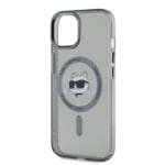 Karl Lagerfeld IML Choupette Head Metal Frame MagSafe Black iPhone 15 Tok