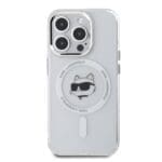 Karl Lagerfeld IML Choupette Head Metal Frame MagSafe Transparent iPhone 14 Pro Max Tok