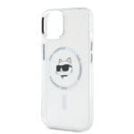 Karl Lagerfeld IML Choupette Head Metal Frame MagSafe Transparent iPhone 15 Tok