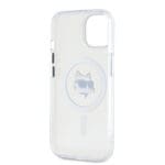 Karl Lagerfeld IML Choupette Head Metal Frame MagSafe Transparent iPhone 15 Tok