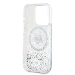 Karl Lagerfeld Liquid Glitter Choupette Head MagSafe Transparent iPhone 15 Pro Tok