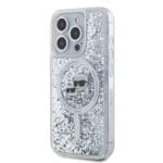 Karl Lagerfeld Liquid Glitter Karl and Choupette Heads MagSafe Transparent iPhone 15 Pro Max Tok