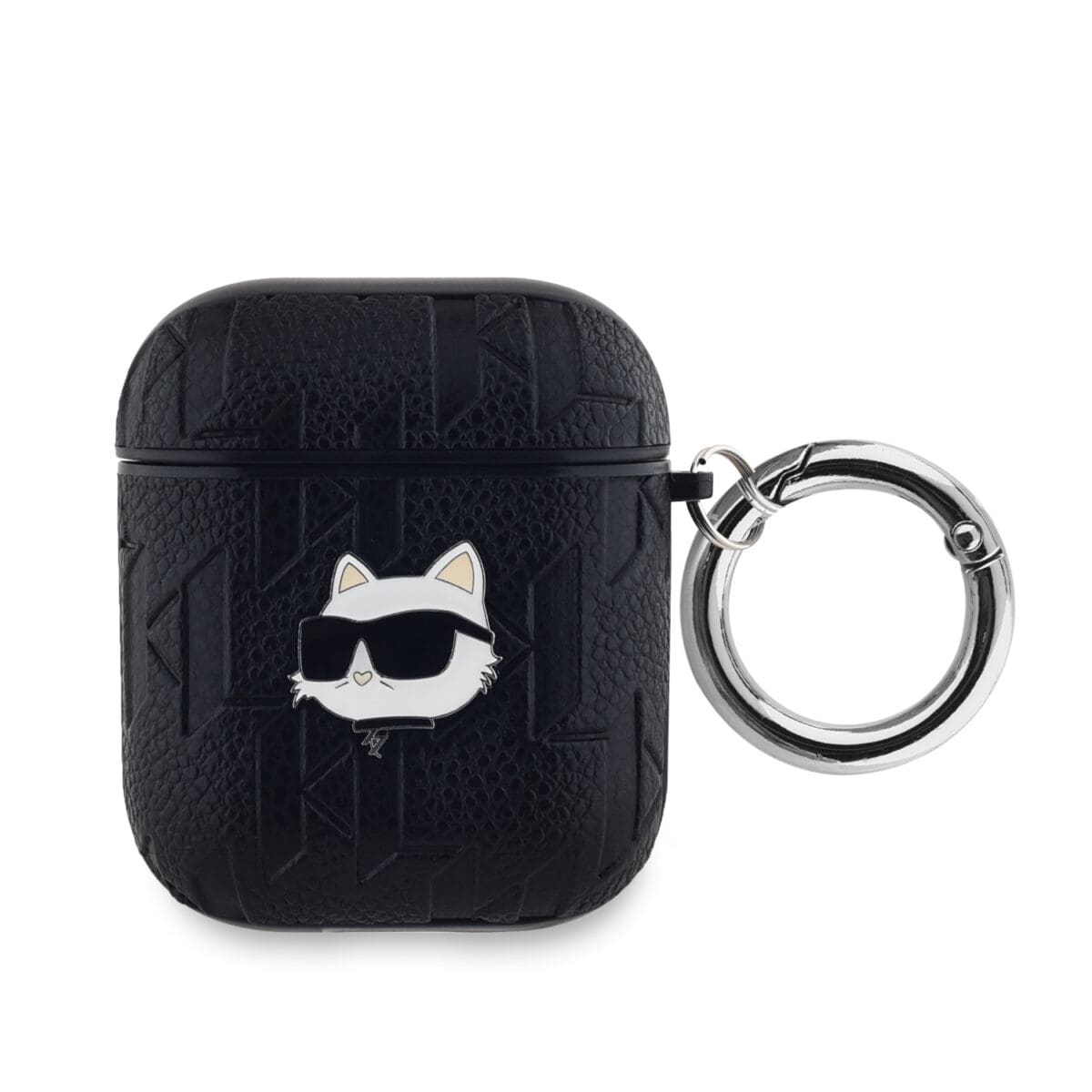 Karl Lagerfeld PU Embossed Choupette Head Black AirPods 1/2 Tok