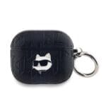 Karl Lagerfeld PU Embossed Choupette Head Black AirPods 3 Tok