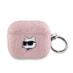 Karl Lagerfeld PU Embossed Choupette Head Pink AirPods 3 Tok