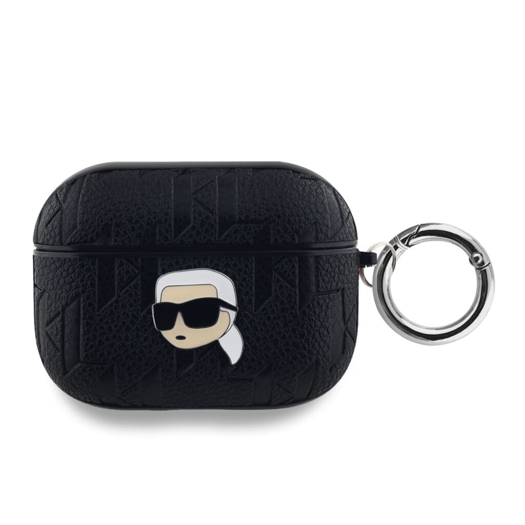 Karl Lagerfeld PU Embossed Karl Head Black AirPods Pro Tok