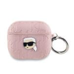 Karl Lagerfeld PU Embossed Karl Head Pink AirPods 3 Tok