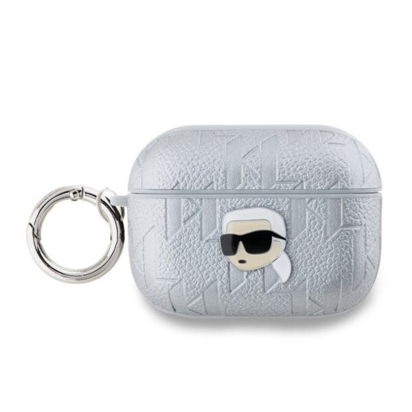 Karl Lagerfeld PU Embossed Karl Head Silver AirPods Pro 2 Tok