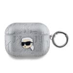 Karl Lagerfeld PU Embossed Karl Head Silver AirPods Pro Tok