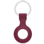 Silicone Key Ring Tok for AirTag Wine Red
