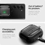 Spigen Rugged Armor Matte Black Samsung Galaxy Buds 3/3 Pro Tok