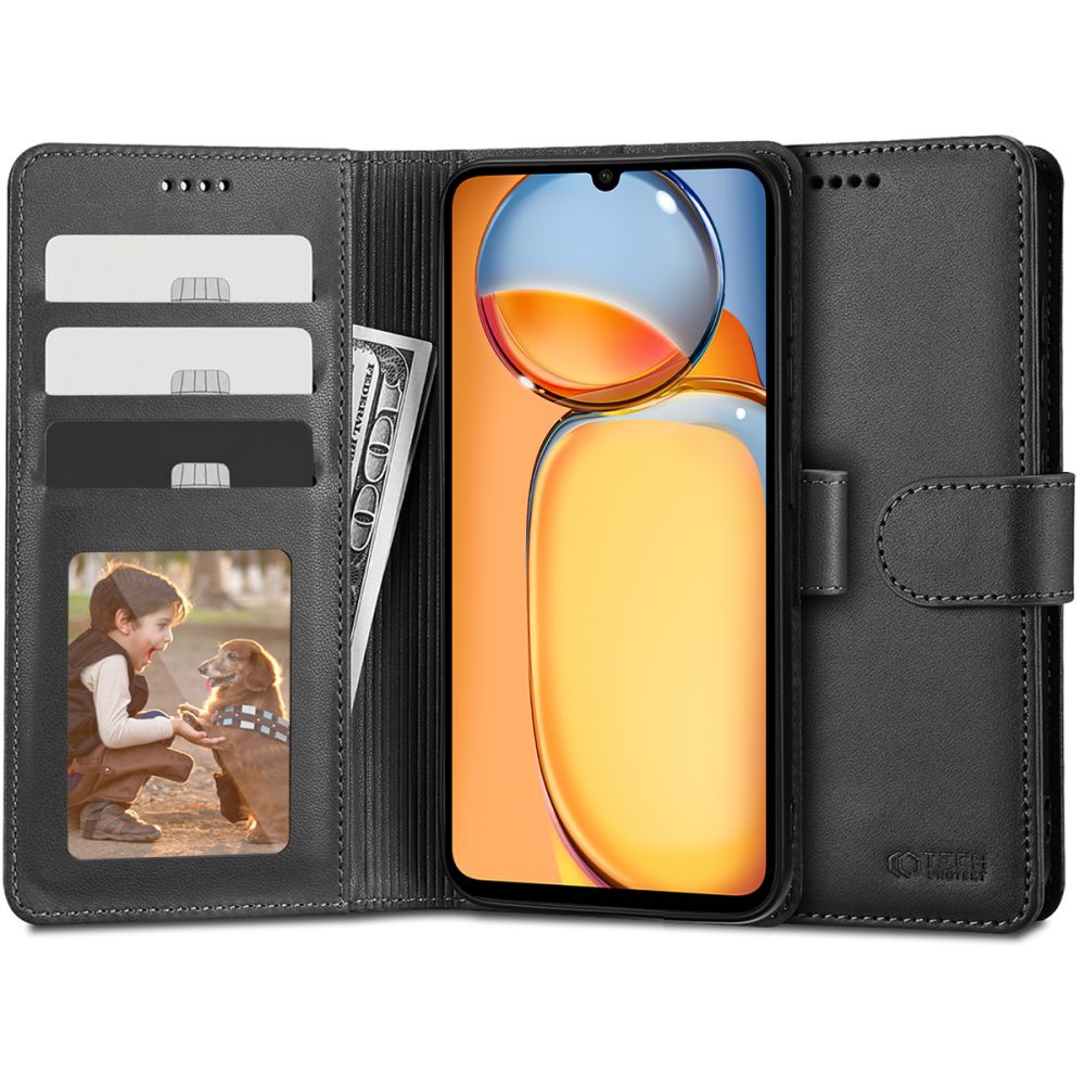 Tech-Protect Wallet Black Xiaomi Redmi 13C Tok