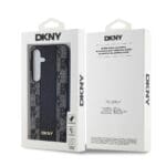 DKNY PU Leather Checkered Pattern MagSafe Black Samsung Galaxy S24 Plus Tok