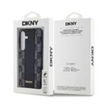 DKNY PU Leather Checkered Pattern MagSafe Black Samsung Galaxy S24 Tok