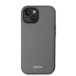DKNY PU Leather Silver Metal Logo MagSafe Grey iPhone 13 Tok