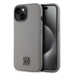 DKNY PU Leather Stack Logo MagSafe Grey iPhone 15 Tok