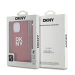 DKNY PU Leather Stack Logo Wrist Strap Red iPhone 14 Pro Tok