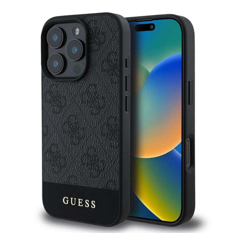 Guess PU 4G Stripe Grey iPhone 16 Pro Tok