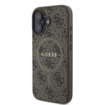 Guess PU Leather 4G Colored Ring MagSafe Brown iPhone 16 Plus Tok