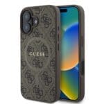Guess PU Leather 4G Colored Ring MagSafe Brown iPhone 16 Tok