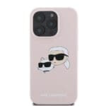 Karl Lagerfeld Liquid Silicone Double Heads MagSafe Pink iPhone 16 Pro Tok