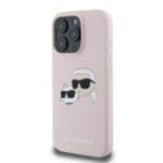 Karl Lagerfeld Liquid Silicone Double Heads MagSafe Pink iPhone 16 Pro Tok