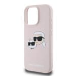 Karl Lagerfeld Liquid Silicone Double Heads MagSafe Pink iPhone 16 Pro Tok