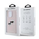 Karl Lagerfeld Liquid Silicone Double Heads MagSafe Pink iPhone 16 Pro Tok