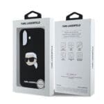 Karl Lagerfeld Liquid Silicone Karl Head MagSafe Black iPhone 16 Tok