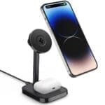 Spigen Pf2100 Arcfield Magnetic MagSafe Dual Wireless Charger Black