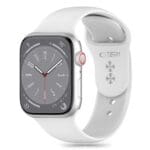 Tech-Protect Silicone Apple Watch SE/11/10/9/8/7/6/5/4/3/Ultra 1/2/3 (44/45/46/49mm) White