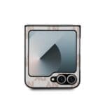 DKNY PU Leather Checkered Pattern and Stripe Pink Samsung Galaxy Z Flip 6 Tok