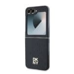 DKNY PU Leather Repeat Pattern Stack Logo Black Samsung Galaxy Z Flip 6 Tok