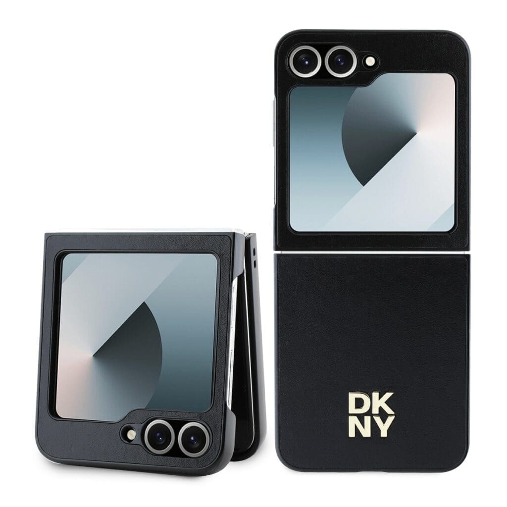 DKNY PU Leather Stack Logo Black Samsung Galaxy Z Flip 6 Tok
