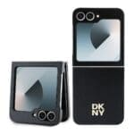 DKNY PU Leather Stack Logo Black Samsung Galaxy Z Flip 6 Tok
