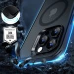 ESR Classic Hybrid Halolock MagSafe & Tempered Glass Frosted Black iPhone 16 Pro Max
