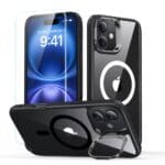 ESR Classic Hybrid Kickstand Halolock MagSafe & Tempered Glass Clear/Black iPhone 16