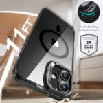 ESR Classic Hybrid Kickstand Halolock MagSafe & Tempered Glass Clear/Black iPhone 16