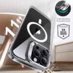 ESR Classic Hybrid Kickstand Halolock MagSafe & Tempered Glass Clear iPhone 16 Pro